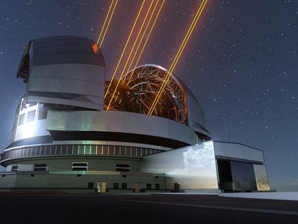 El futuro Extremely Large Telescope (ELT) en el desierto de Atacama, Chile, destacando sus avances tecnológicos.