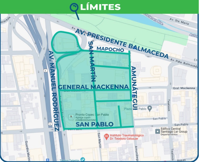 Mapa del corte de agua en Santiago