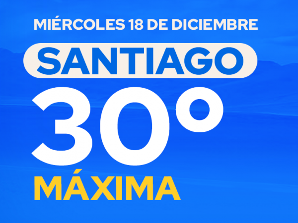 El tiempo en Santiago: miércoles 18 de diciembre de 2024