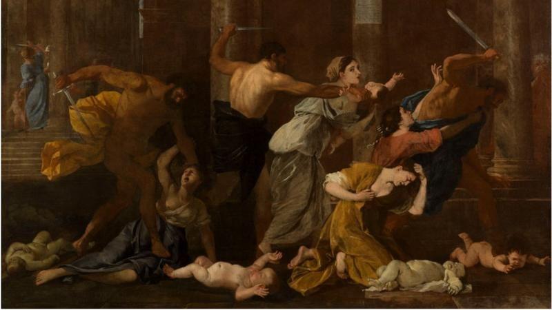 Cuadro de "La matanza de los inocentes", de Nicolas Poussin.