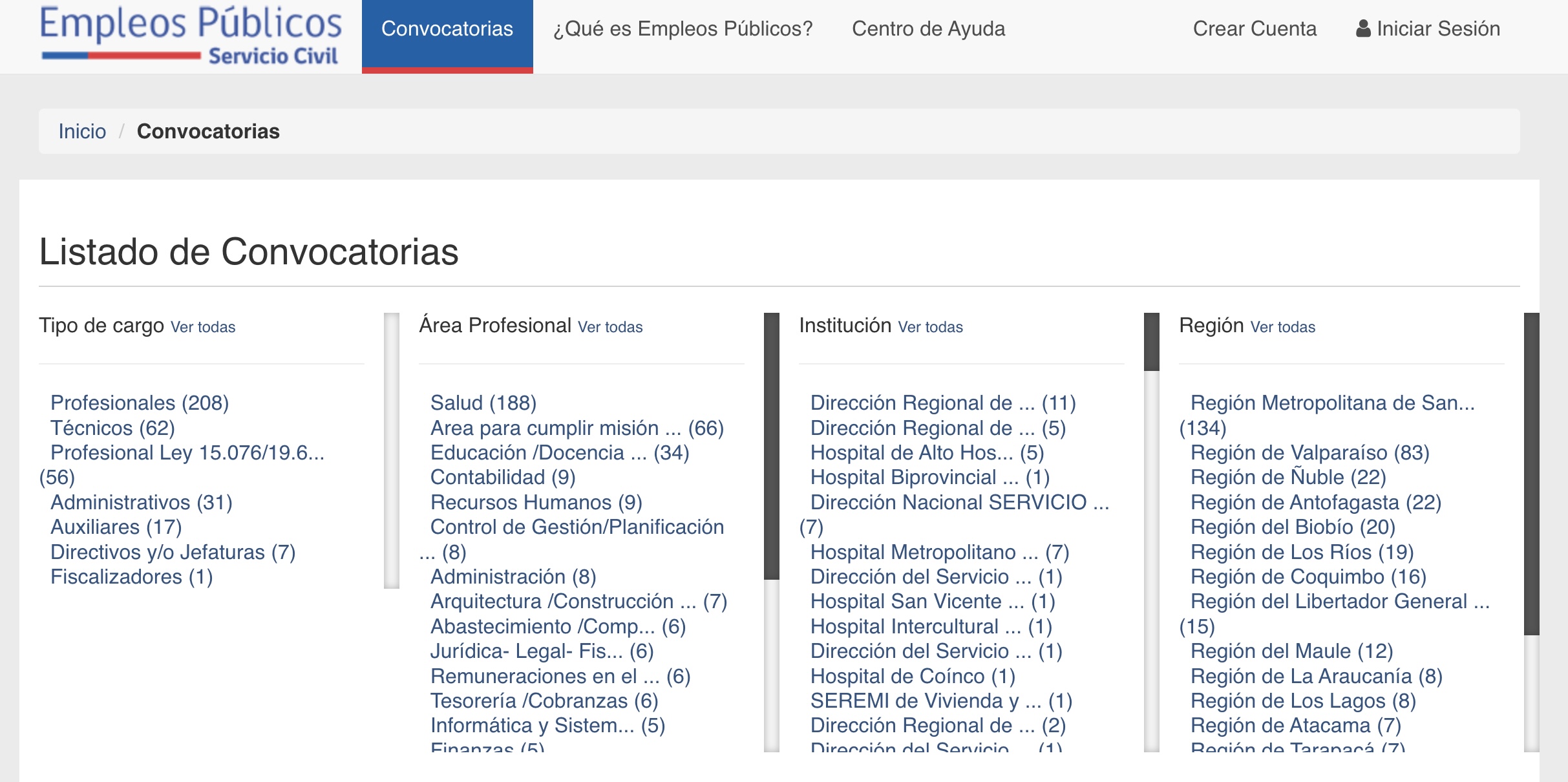 Empleos públicos