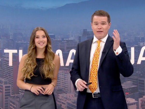 Davor Gjuranovic y Agustina Álvarez en 24 Horas Tu Mañana.