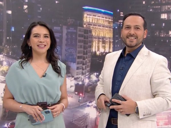 Valentina Reyes y Rafael Venegas en 24 Horas Tu Mañana.