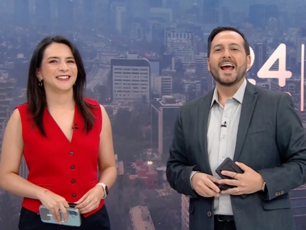 Valentina Reyes y Rafael Venegas en 24 Horas Tu Mañana.