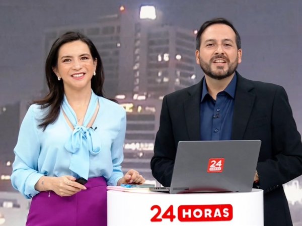 Valentina Reyes y Rafael Venegas en 24 Horas Tu Mañana.