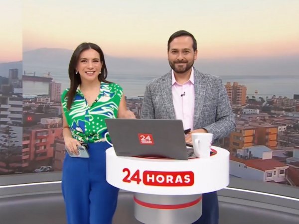 Valentina Reyes y Rafael Venegas en 24 Horas Tu Mañana.