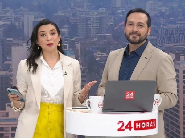 Valentina Reyes y Rafael Venegas en 24 Horas Tu Mañana.
