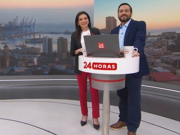 Valentina Reyes y Rafael Venegas en 24 Horas Tu Mañana.