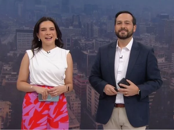 Valentina Reyes y Rafael Venegas en 24 Horas Tu Mañana.