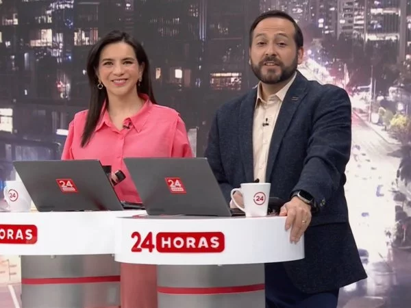 Valentina Reyes y Rafael Venegas en 24 Horas Tu Mañana.