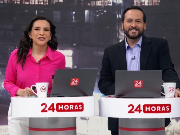 Valentina Reyes y Rafael Venegas en 24 Horas Tu Mañana.