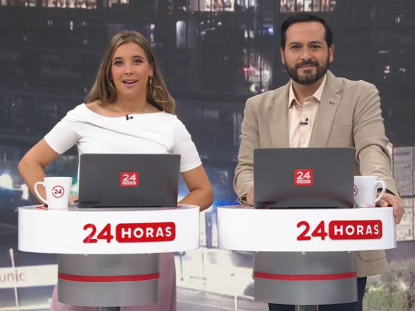 Agustina Álvarez y Rafael Venegas en 24 Horas Tu Mañana.