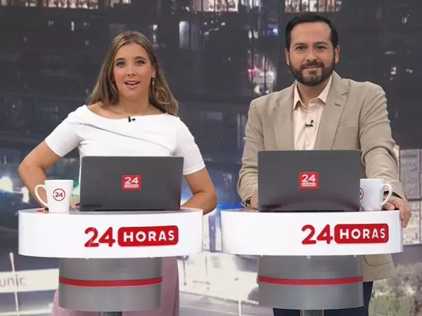 Agustina Álvarez y Rafael Venegas en 24 Horas Tu Mañana.