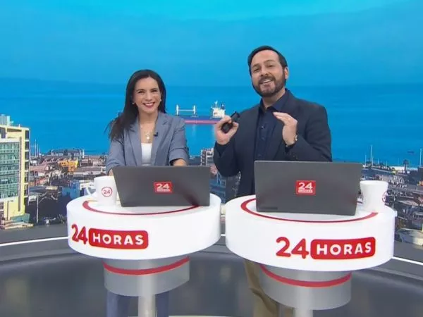 Valentina Reyes y Rafael Venegas en 24 Horas Tu Mañana.