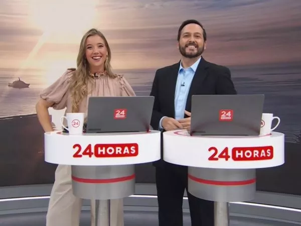 Agustina Álvarez y Rafael Venegas en 24 Horas Tu Mañana.