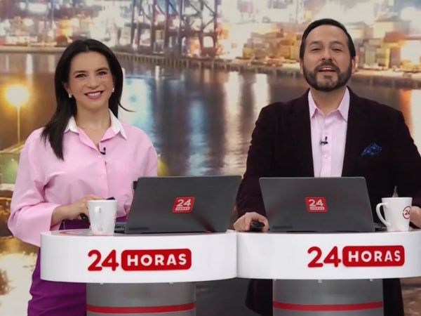 Valentina Reyes y Rafael Venegas en 24 Horas Tu Mañana.