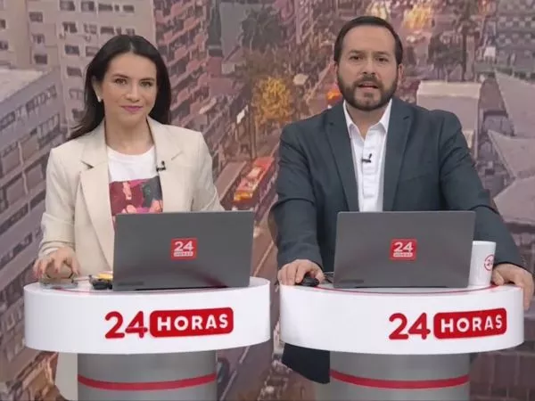 Valentina Reyes y Rafael Venegas en 24 Horas Tu Mañana.