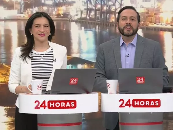 Valentina Reyes y Rafael Venegas en 24 Horas Tu Mañana.