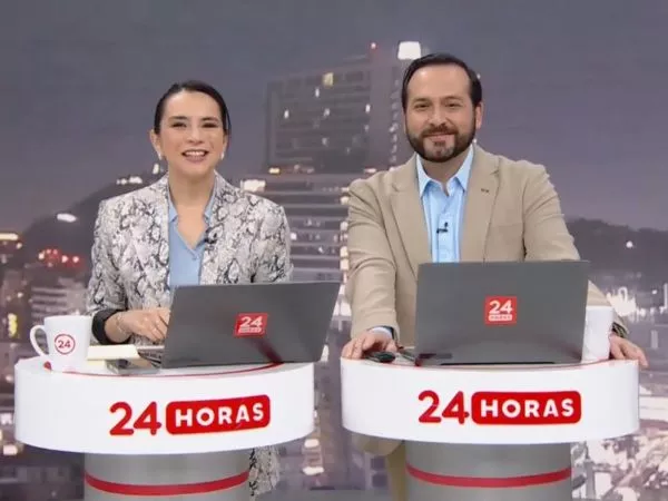 Valentina Reyes y Rafael Venegas en 24 Horas Tu Mañana.
