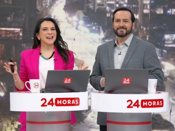 Valentina Reyes y Rafael Venegas en 24 Horas Tu Mañana.