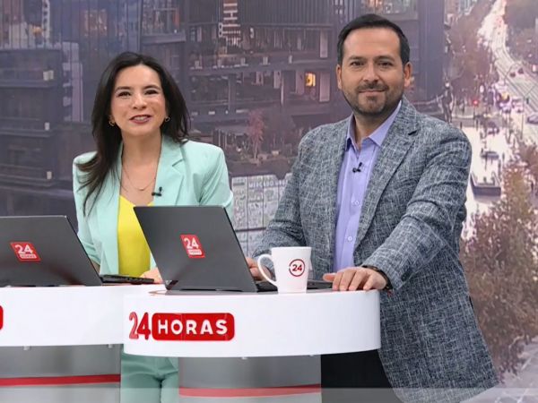 Valentina Reyes y Rafael Venegas en 24 Horas Tu Mañana.