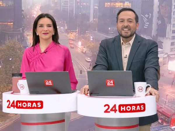 Valentina Reyes y Rafael Venegas en 24 Horas Tu Mañana.