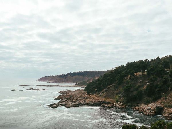 Pescadores artesanales chilenos junto a autoridades locales en el lanzamiento del programa de conservación marina en Ventanas, Valparaíso.