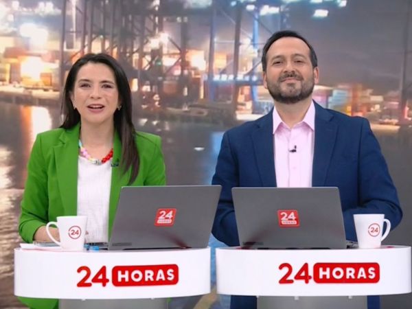 Valentina Reyes y Rafael Venegas en 24 Horas Tu Mañana.