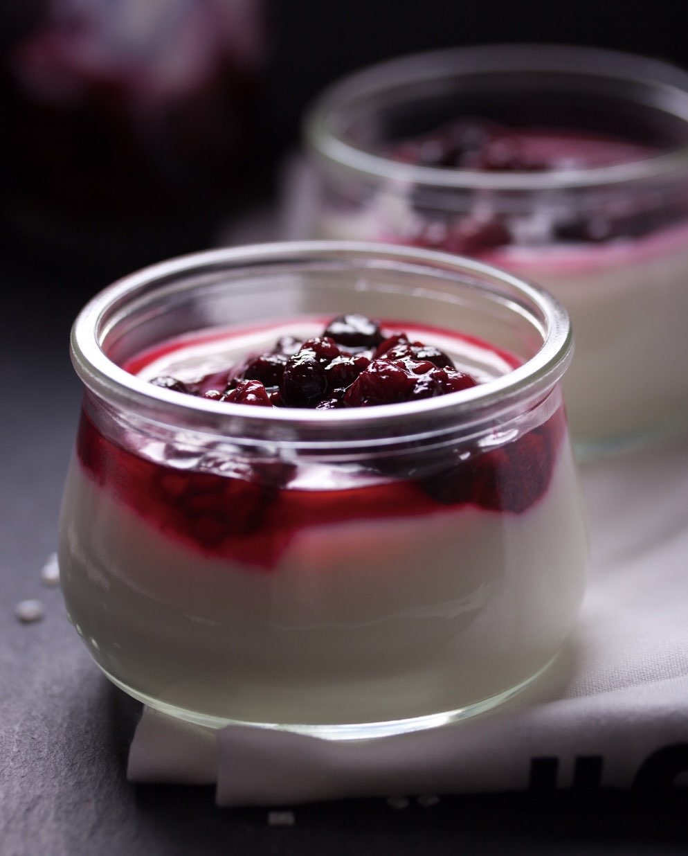 Pannacotta de frambuesa 
