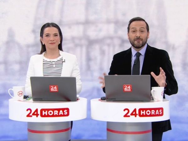 Valentina Reyes y Rafael Venegas en 24 Horas Tu Mañana.