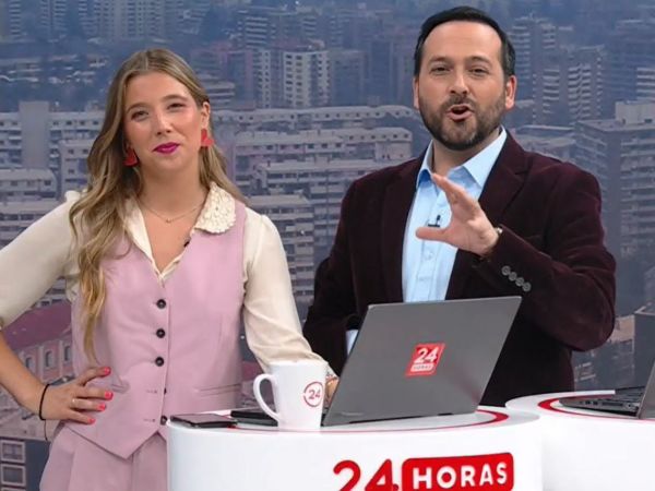 Agustina Álvarez y Rafael Venegas en 24 Horas Tu Mañana.