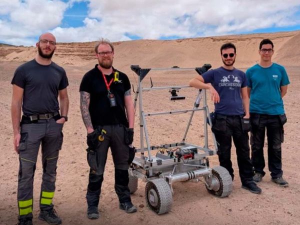 Pruebas del sistema Lupin en Fuerteventura, simulando condiciones lunares para navegación autónoma de róveres.