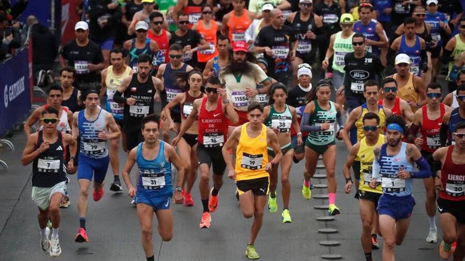 Maratón de Santiago 2025. Tiempo en Santiago