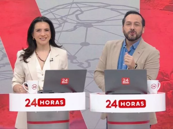 Valentina Reyes y Rafael Venegas en 24 Horas Tu Mañana.