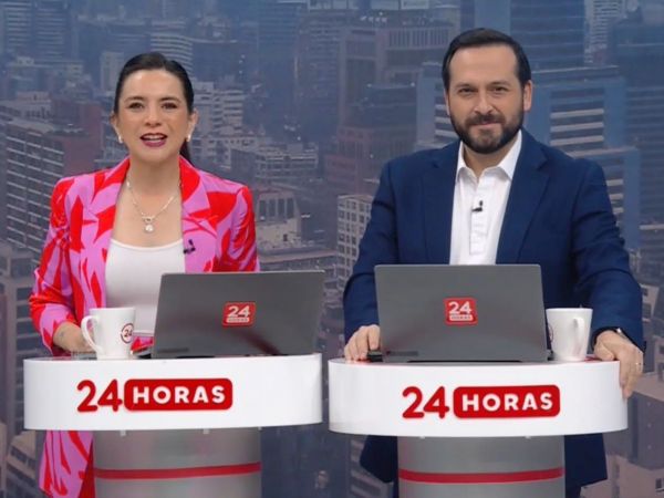 Valentina Reyes y Rafael Venegas en 24 Horas Tu Mañana.