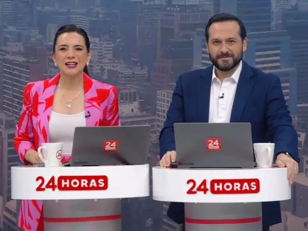 Valentina Reyes y Rafael Venegas en 24 Horas Tu Mañana.