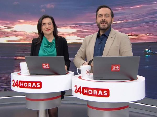 Valentina Reyes y Rafael Venegas en 24 Horas Tu Mañana.