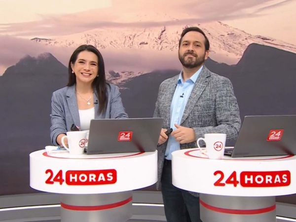 Valentina Reyes y Rafael Venegas en 24 Horas Tu Mañana.