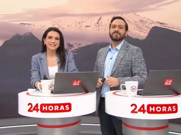 Valentina Reyes y Rafael Venegas en 24 Horas Tu Mañana.