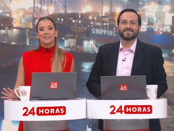 Agustina Álvarez y Rafael Venegas en 24 Horas Tu Mañana.