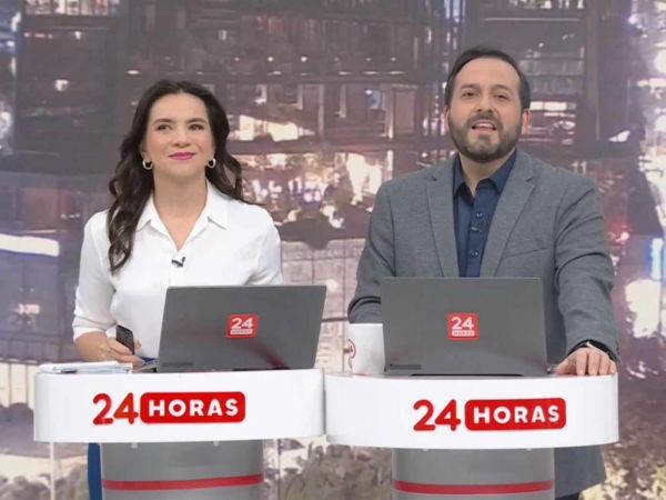 Valentina Reyes y Rafael Venegas en 24 Horas Tu Mañana.