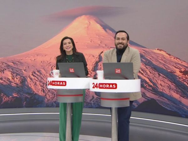Valentina Reyes y Rafael Venegas en 24 Horas Tu Mañana.