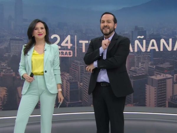 Valentina Reyes y Rafael Venegas en 24 Horas Tu Mañana.