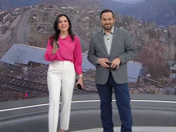 Valentina Reyes y Rafael Venegas en 24 Horas Tu Mañana.