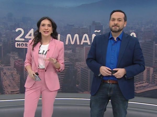 Valentina Reyes y Rafael Venegas en 24 Horas Tu Mañana.