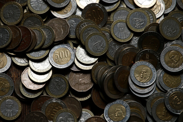 Monedas. Beneficio de Adulto Mayor