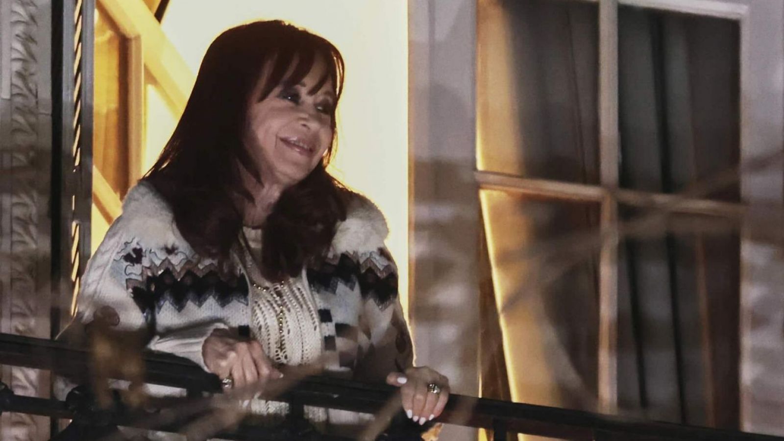 Cristina Fernández en el balcón