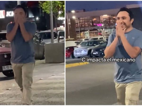 creador de contenido mexicano sorprendido con el paso de cebra.