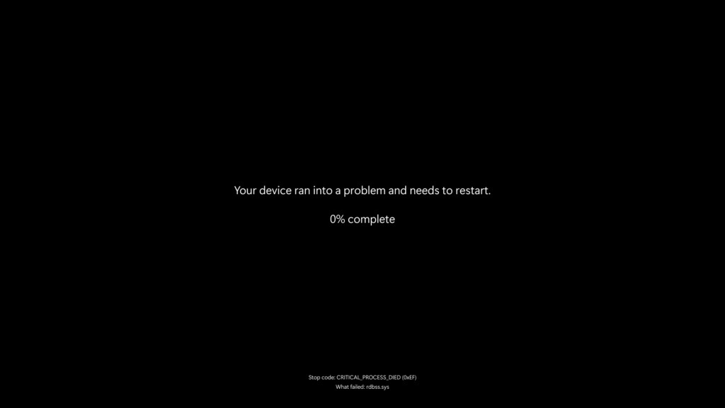 Nueva pantalla de error en Microsoft