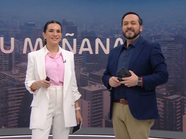 Valentina Reyes y Rafael Venegas en 24 Horas Tu Mañana.